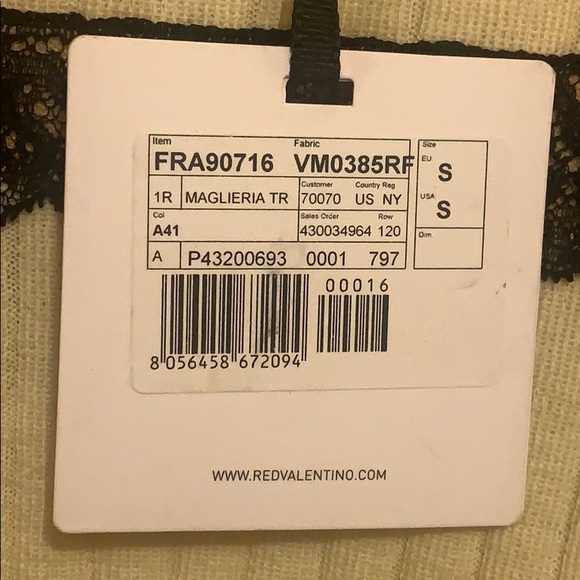 RED Valentino Cream Sweater Sz S - Picture 6 of 7